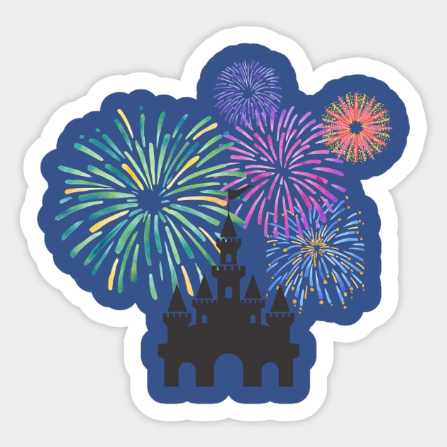 Fireworks and Castle Sticker by Christykm